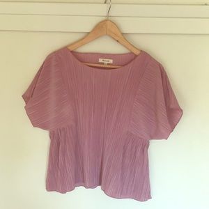 Lilac Madewell pleated top